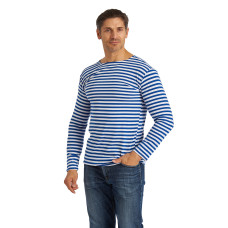 Тельняшка с начесом, длинный рукав, голубая (ВДВ)